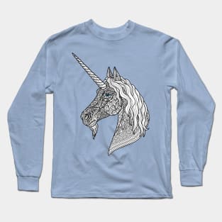 Unicorn Zentangle Long Sleeve T-Shirt